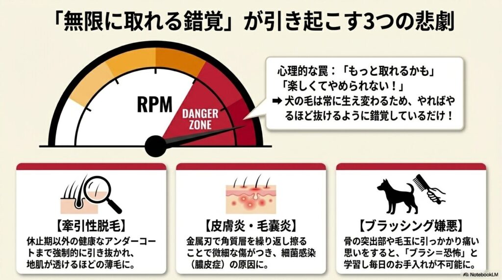 もっと取れるかもという心理的な罠が引き起こす、牽引性脱毛、皮膚炎・毛嚢炎、ブラッシング嫌悪という3つの悲劇