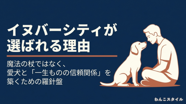 イヌバーシティが選ばれる理由。魔法の杖ではなく、愛犬と一生ものの信頼関係を築くための羅針盤