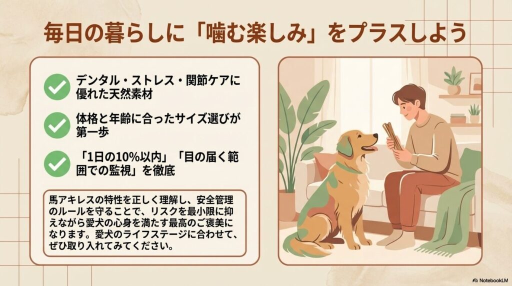 馬アキレスで毎日の暮らしに噛む楽しみをプラスしよう