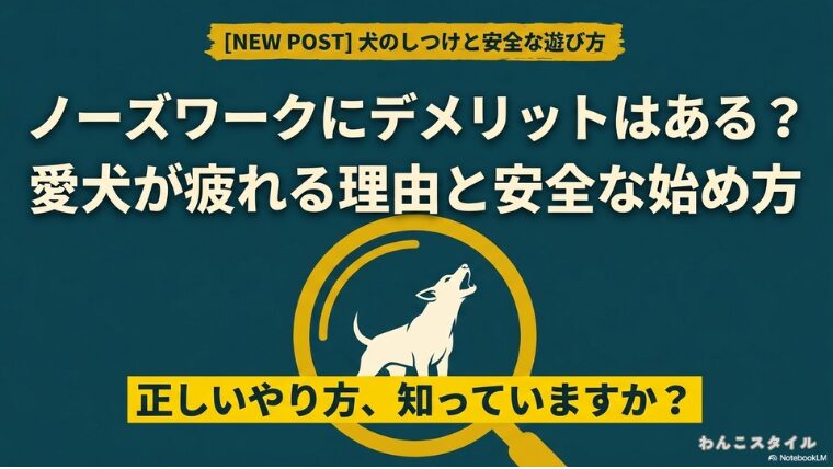 ノーズワークにデメリットはある？愛犬が疲れる理由と安全な始め方のタイトルスライド