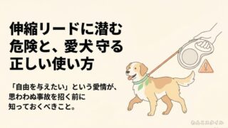 伸縮リードに潜む危険と愛犬を守る正しい使い方の表紙スライド