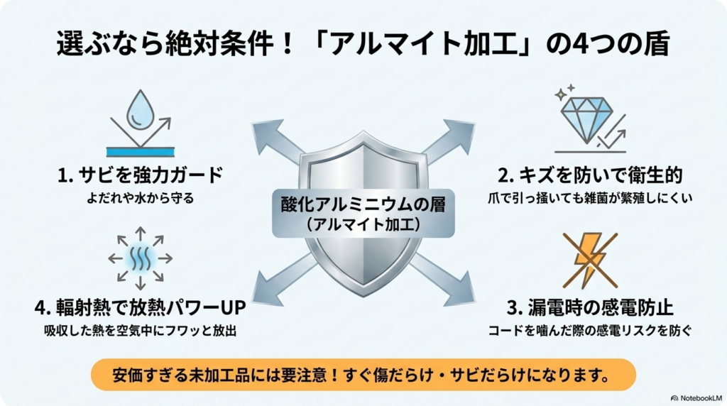 サビやキズを防ぐ犬用アルミプレートのアルマイト加工4つのメリット